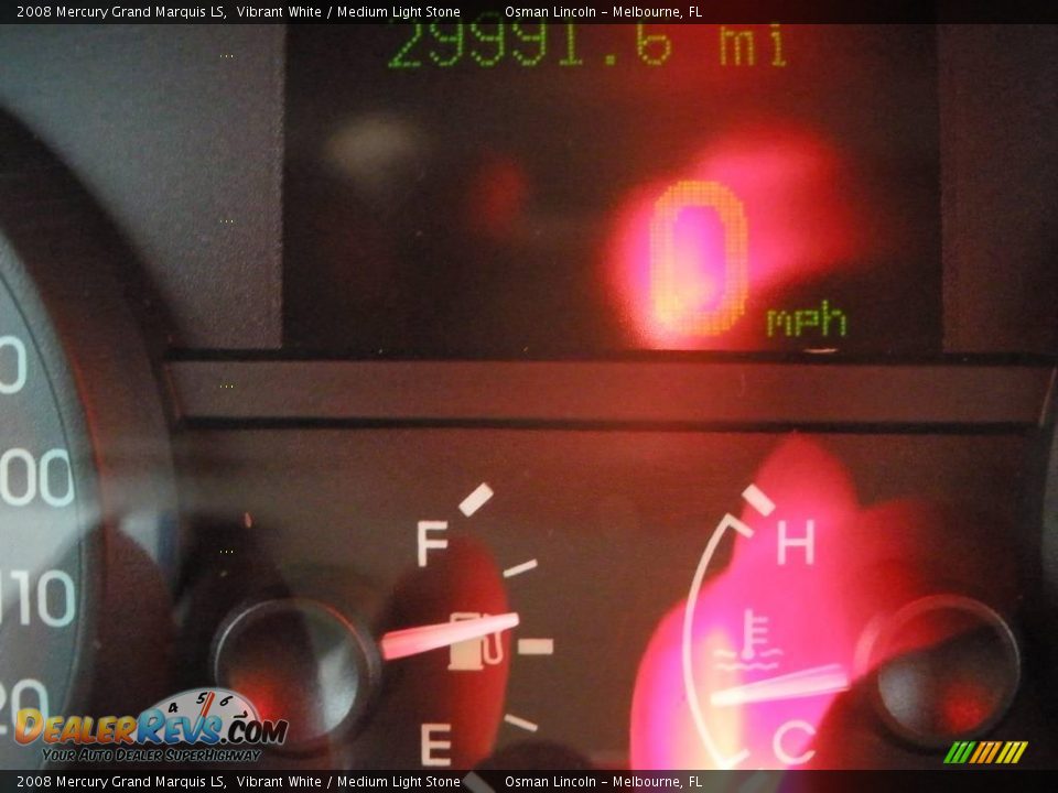 2008 Mercury Grand Marquis LS Vibrant White / Medium Light Stone Photo #19