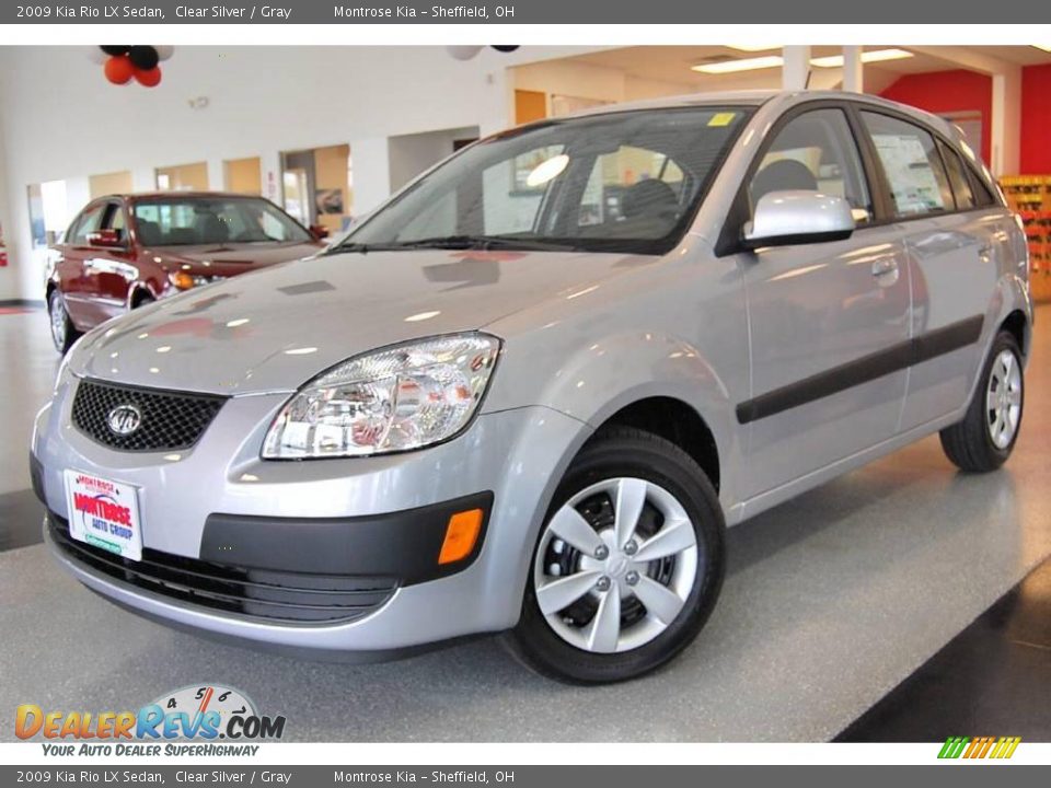 2009 Kia Rio LX Sedan Clear Silver / Gray Photo #1