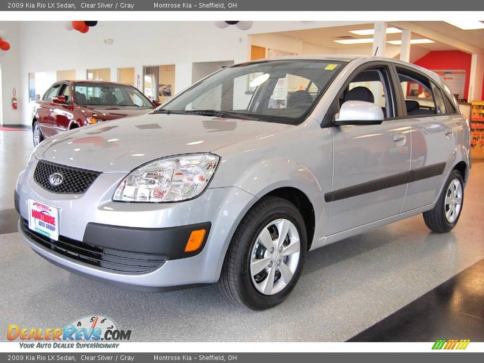 2009 Kia Rio LX Sedan Clear Silver / Gray Photo #2