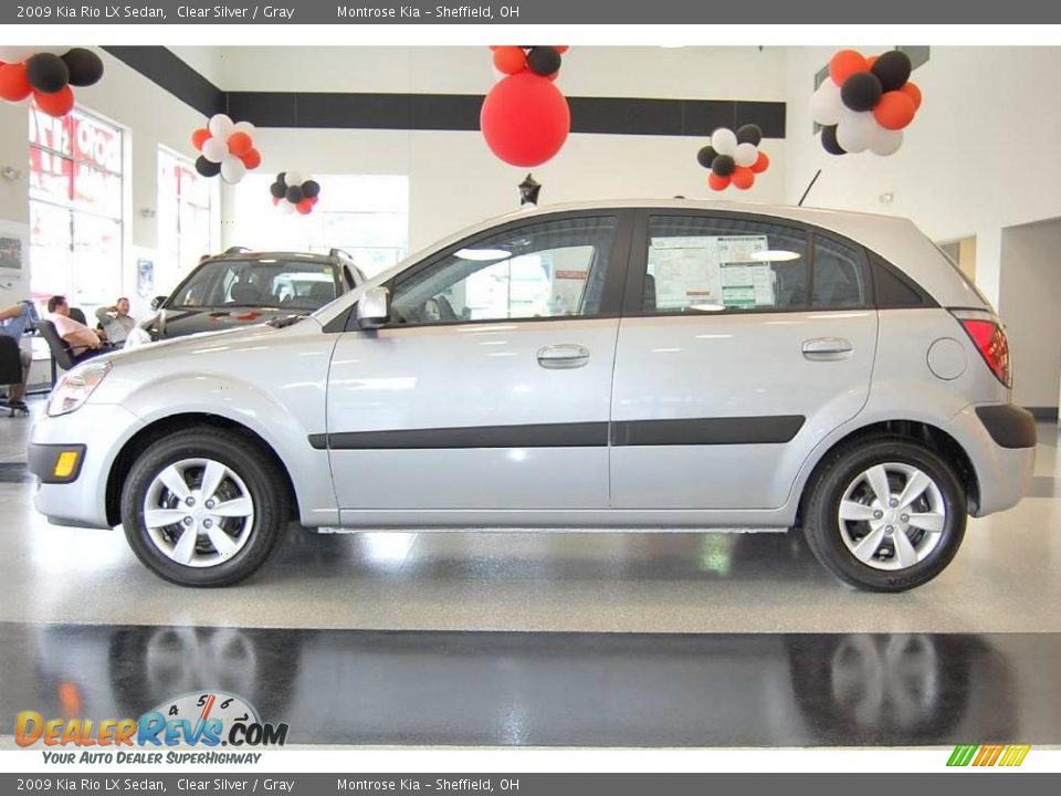 2009 Kia Rio LX Sedan Clear Silver / Gray Photo #3