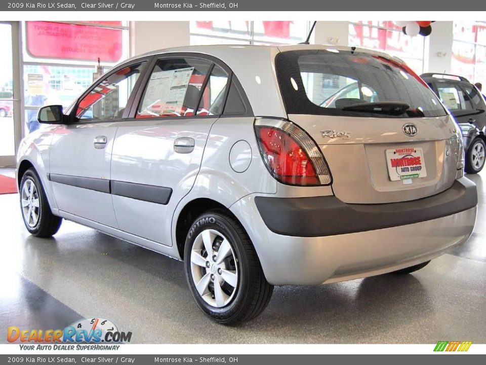 2009 Kia Rio LX Sedan Clear Silver / Gray Photo #4