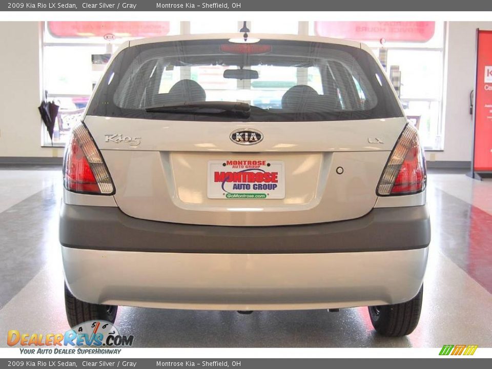 2009 Kia Rio LX Sedan Clear Silver / Gray Photo #5