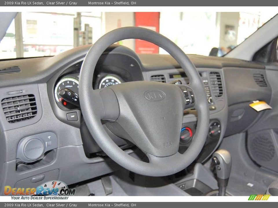 2009 Kia Rio LX Sedan Clear Silver / Gray Photo #7