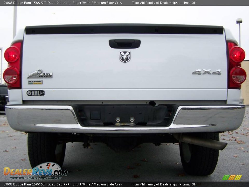 2008 Dodge Ram 1500 SLT Quad Cab 4x4 Bright White / Medium Slate Gray Photo #6