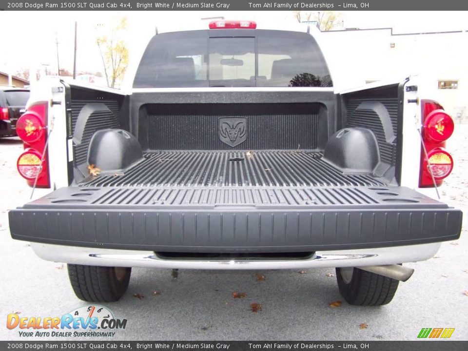 2008 Dodge Ram 1500 SLT Quad Cab 4x4 Bright White / Medium Slate Gray Photo #7
