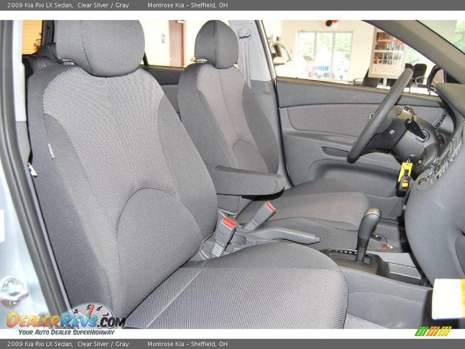 2009 Kia Rio LX Sedan Clear Silver / Gray Photo #14