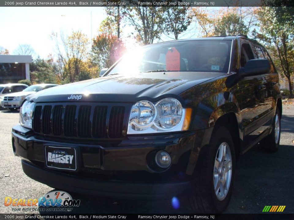 2006 Jeep Grand Cherokee Laredo 4x4 Black / Medium Slate Gray Photo #1