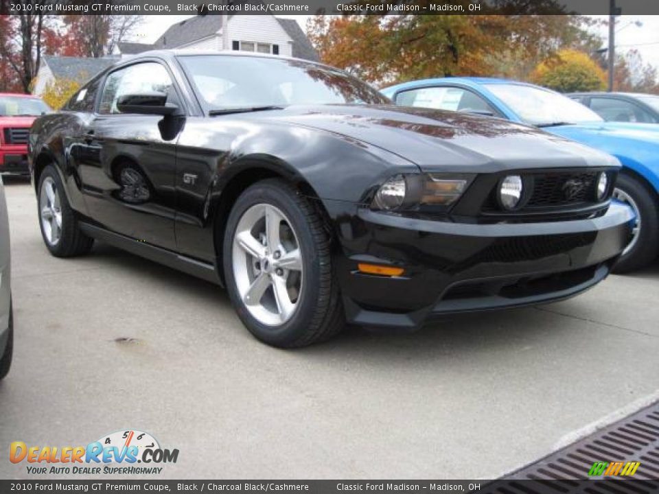 2010 Ford Mustang GT Premium Coupe Black / Charcoal Black/Cashmere Photo #3