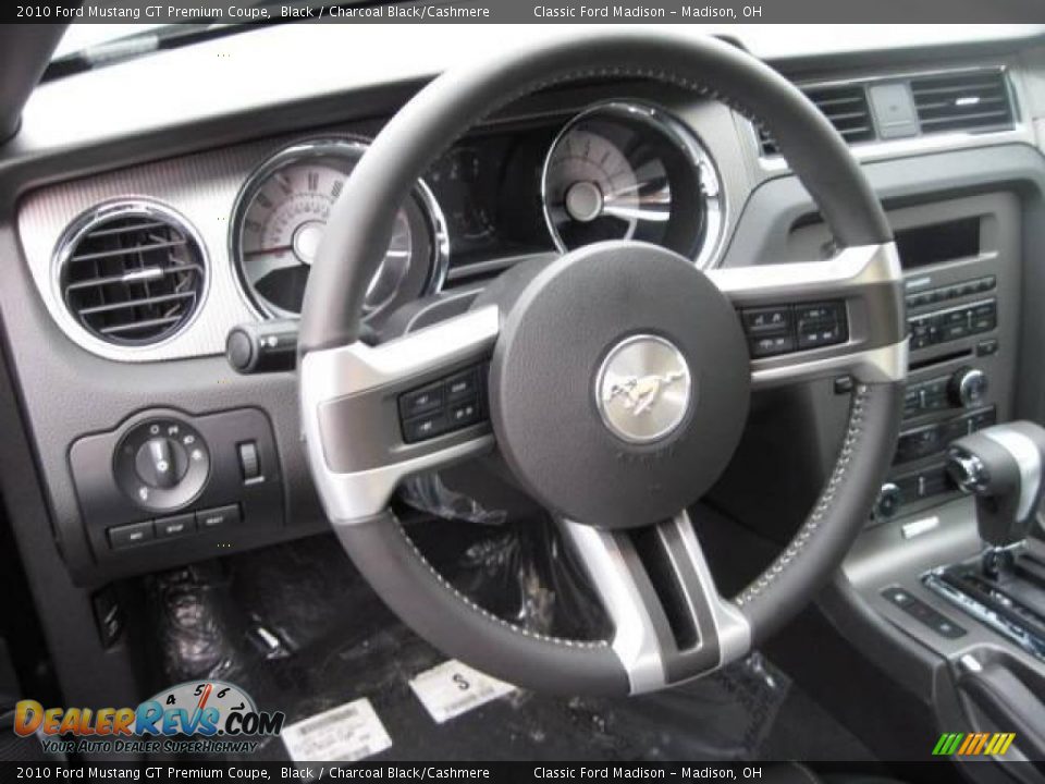 2010 Ford Mustang GT Premium Coupe Black / Charcoal Black/Cashmere Photo #11
