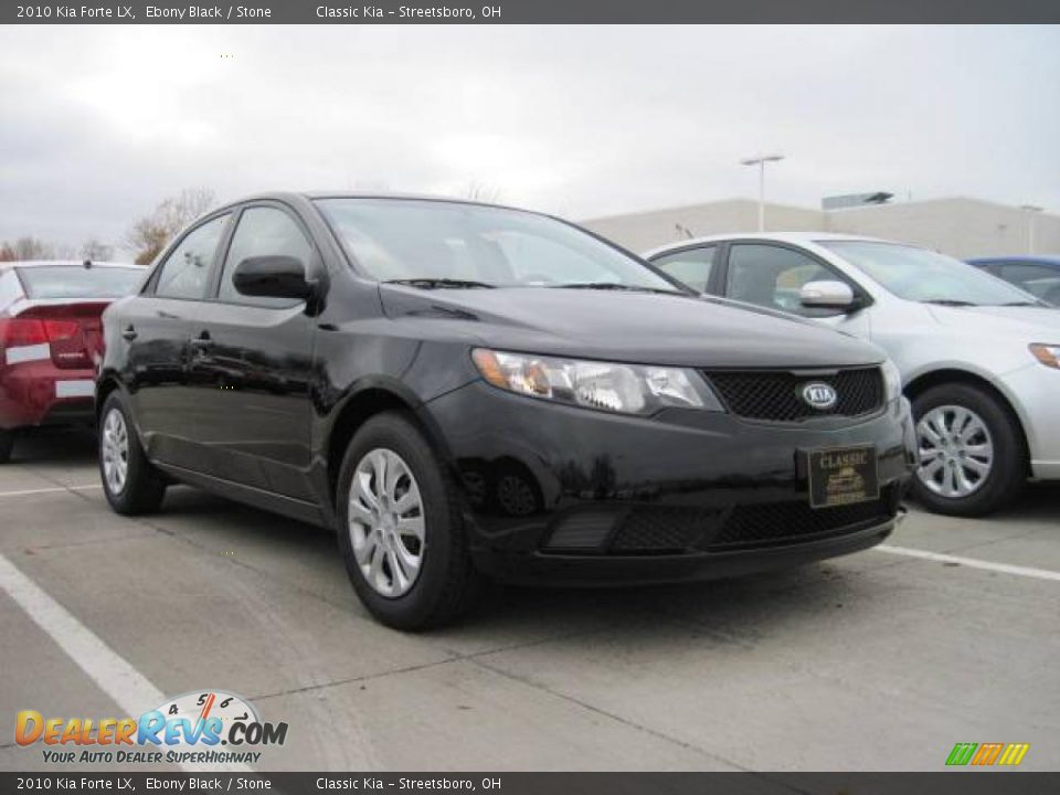 2010 Kia Forte LX Ebony Black / Stone Photo #3