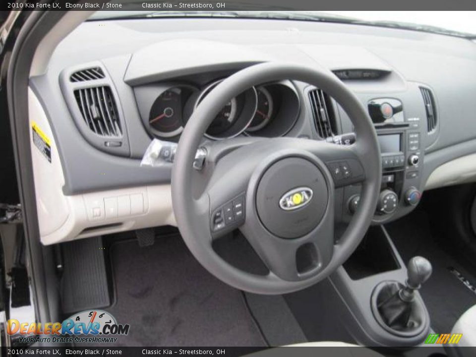 2010 Kia Forte LX Ebony Black / Stone Photo #9