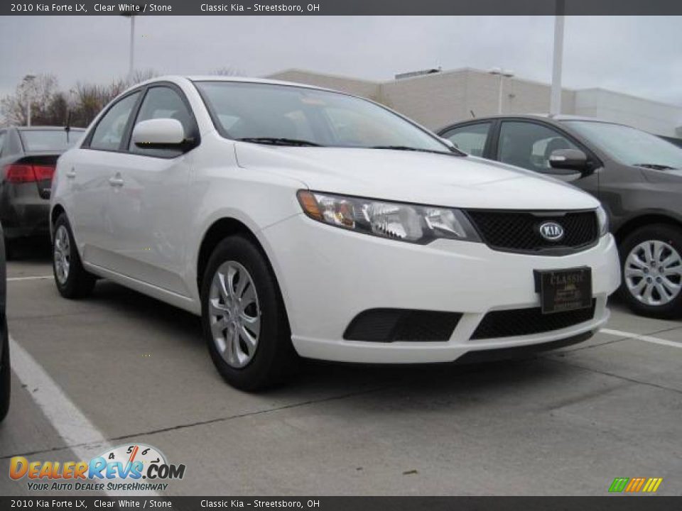 2010 Kia Forte LX Clear White / Stone Photo #3