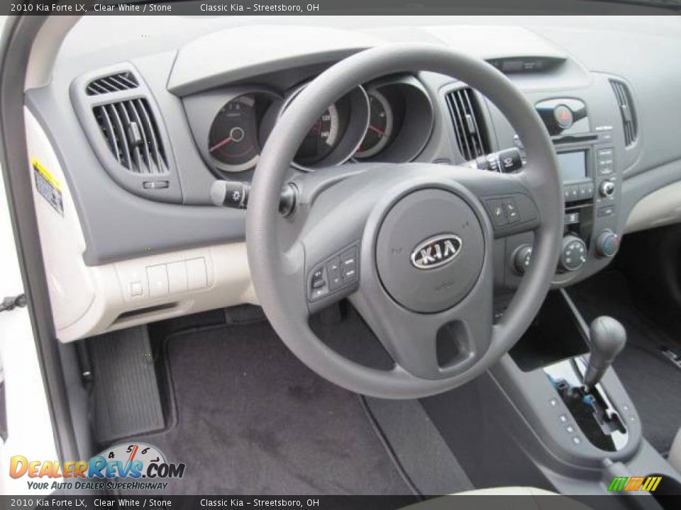 2010 Kia Forte LX Clear White / Stone Photo #10
