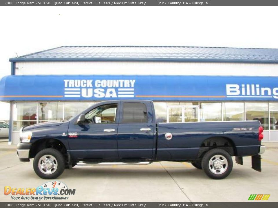 2008 Dodge Ram 2500 SXT Quad Cab 4x4 Patriot Blue Pearl / Medium Slate Gray Photo #1