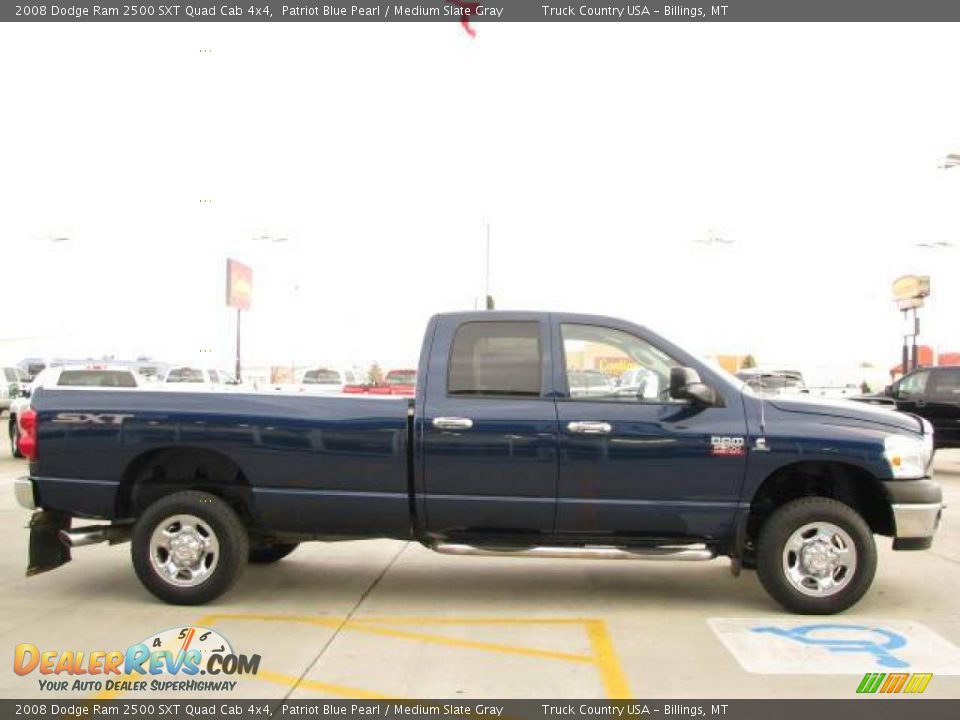 2008 Dodge Ram 2500 SXT Quad Cab 4x4 Patriot Blue Pearl / Medium Slate Gray Photo #6