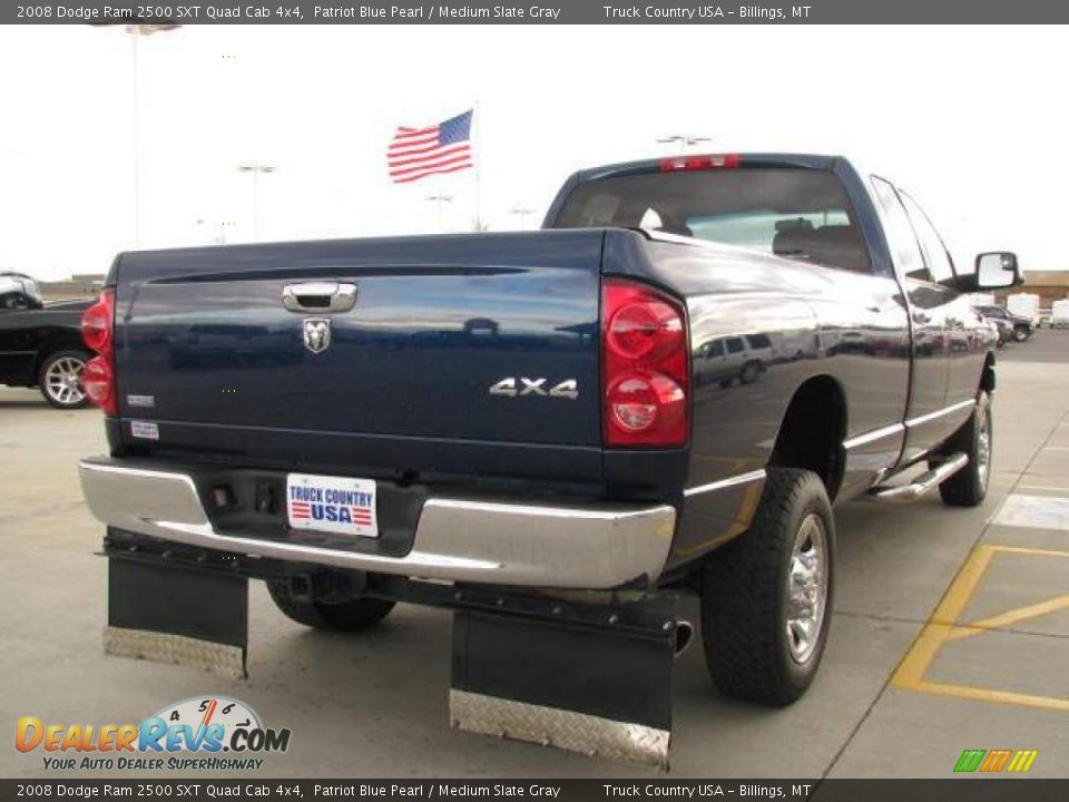 2008 Dodge Ram 2500 SXT Quad Cab 4x4 Patriot Blue Pearl / Medium Slate Gray Photo #7