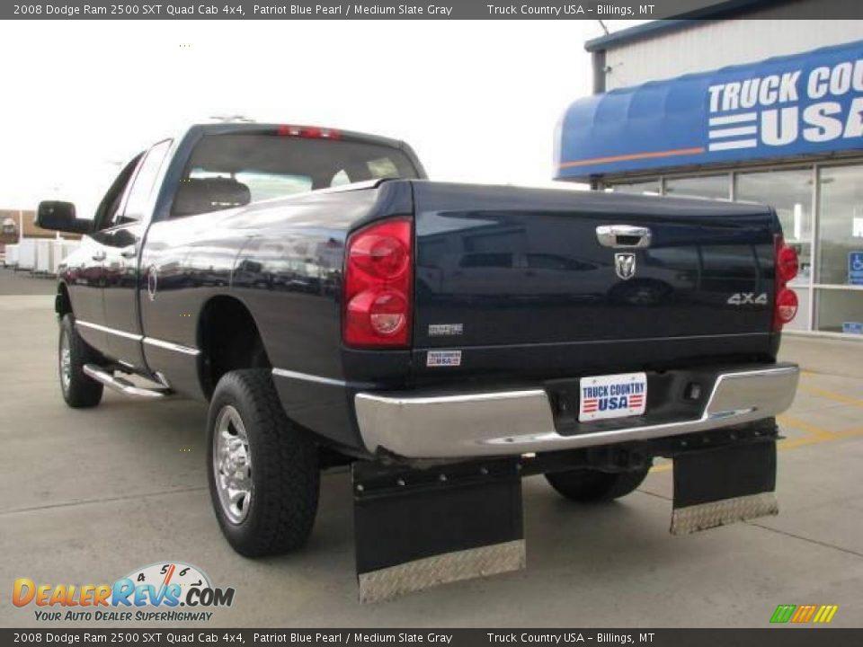 2008 Dodge Ram 2500 SXT Quad Cab 4x4 Patriot Blue Pearl / Medium Slate Gray Photo #8