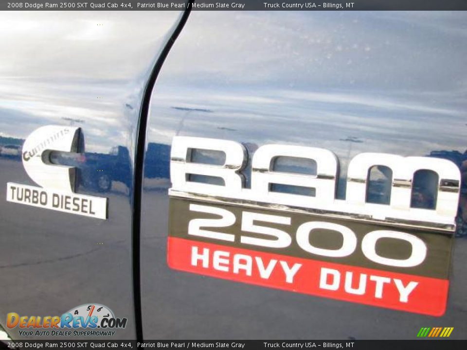 2008 Dodge Ram 2500 SXT Quad Cab 4x4 Patriot Blue Pearl / Medium Slate Gray Photo #11