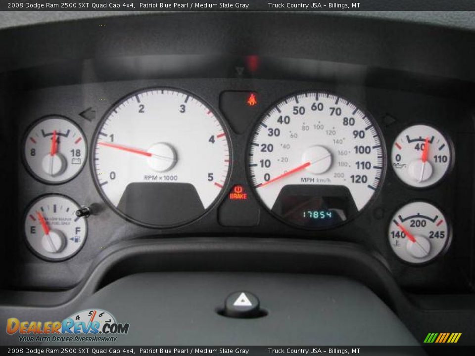 2008 Dodge Ram 2500 SXT Quad Cab 4x4 Patriot Blue Pearl / Medium Slate Gray Photo #16