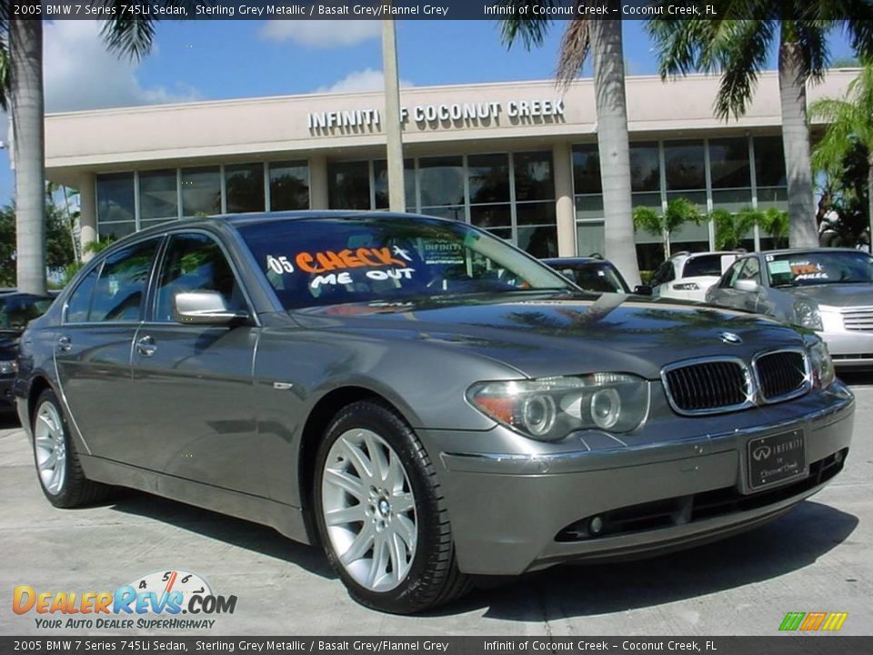 2005 BMW 7 Series 745Li Sedan Sterling Grey Metallic / Basalt Grey/Flannel Grey Photo #1