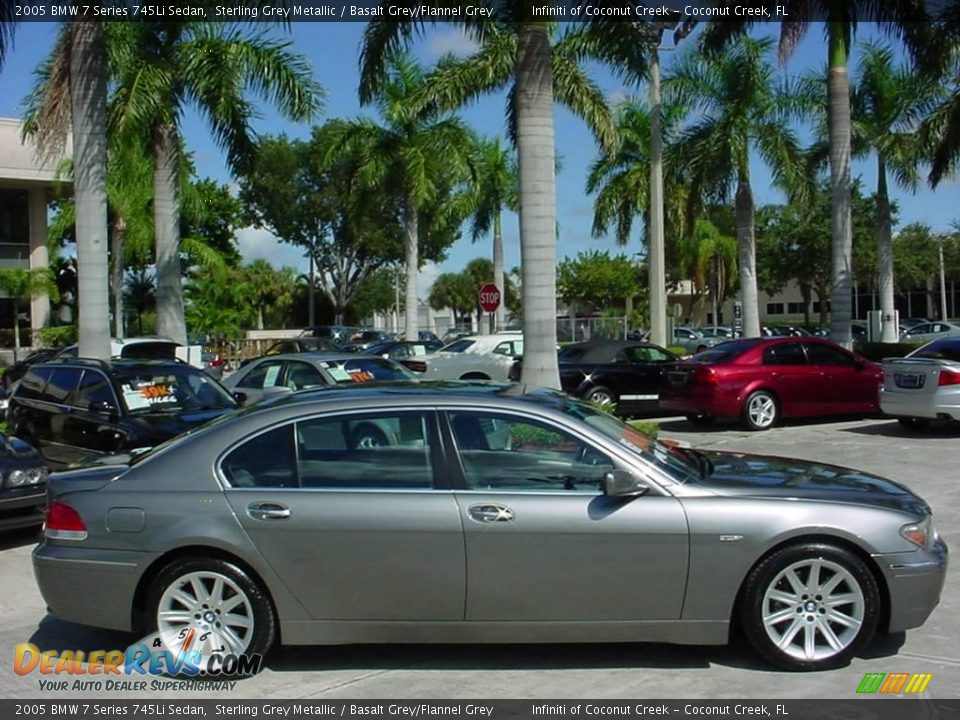 2005 BMW 7 Series 745Li Sedan Sterling Grey Metallic / Basalt Grey/Flannel Grey Photo #2