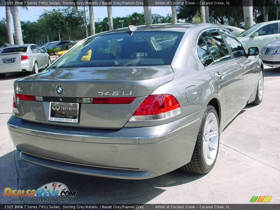 2005 BMW 7 Series 745Li Sedan Sterling Grey Metallic / Basalt Grey/Flannel Grey Photo #3