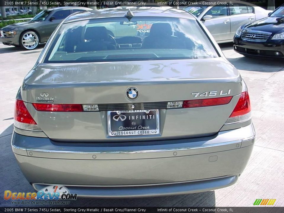 2005 BMW 7 Series 745Li Sedan Sterling Grey Metallic / Basalt Grey/Flannel Grey Photo #4
