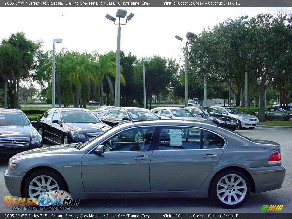 2005 BMW 7 Series 745Li Sedan Sterling Grey Metallic / Basalt Grey/Flannel Grey Photo #7