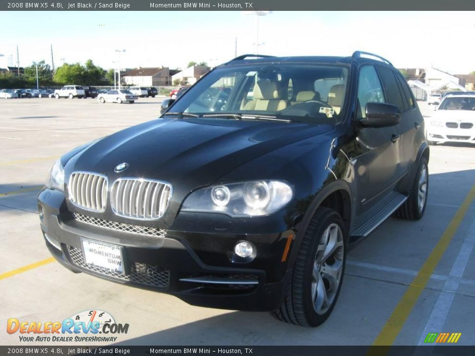 2008 BMW X5 4.8i Jet Black / Sand Beige Photo #1