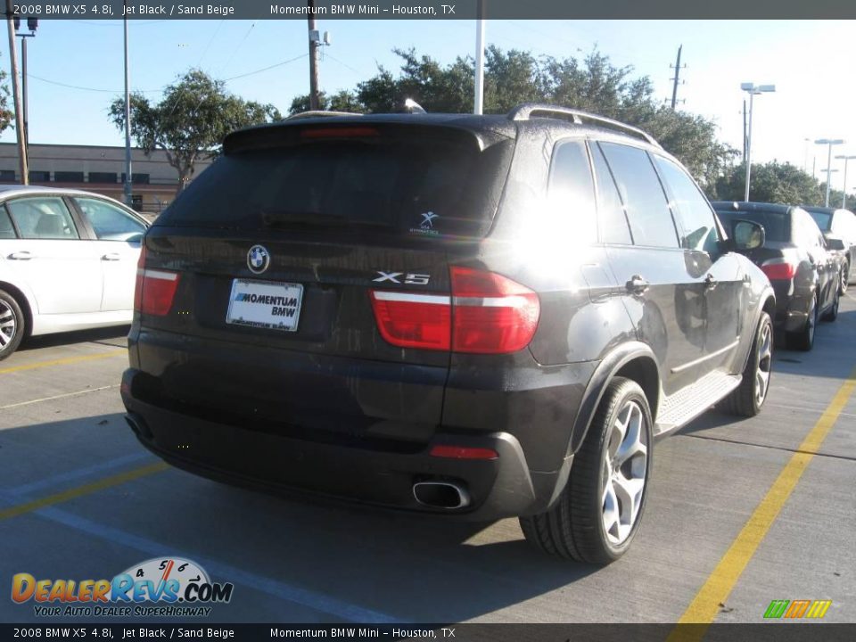 2008 BMW X5 4.8i Jet Black / Sand Beige Photo #3