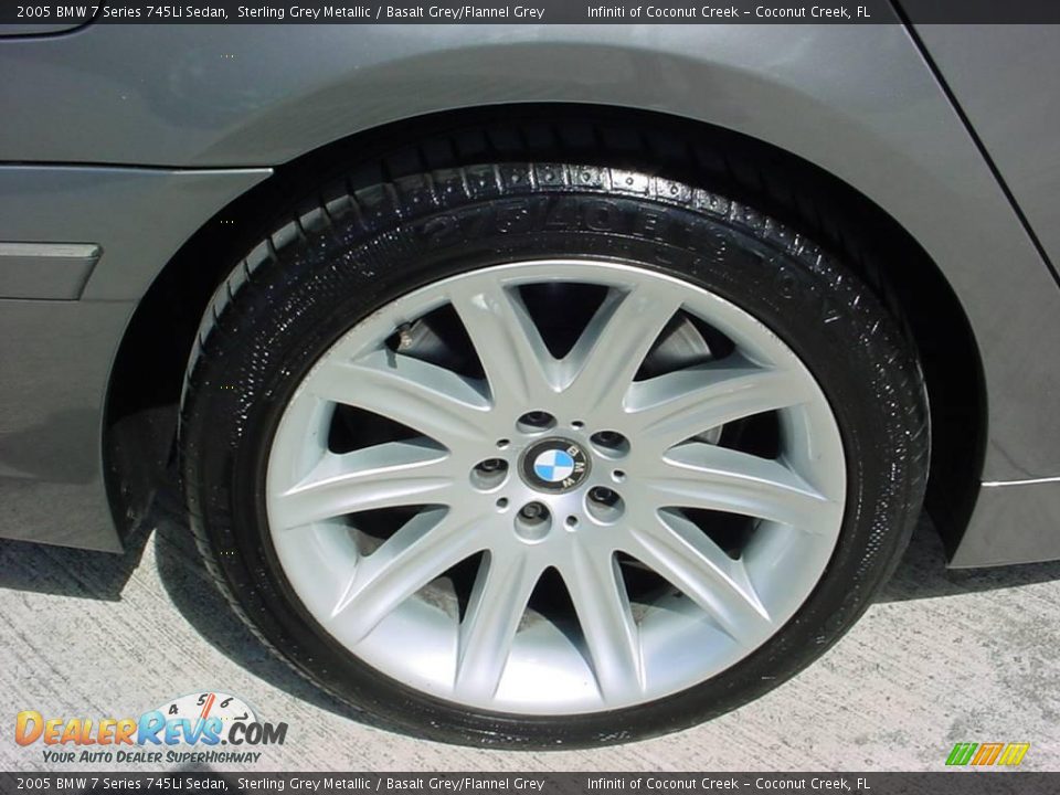 2005 BMW 7 Series 745Li Sedan Sterling Grey Metallic / Basalt Grey/Flannel Grey Photo #13
