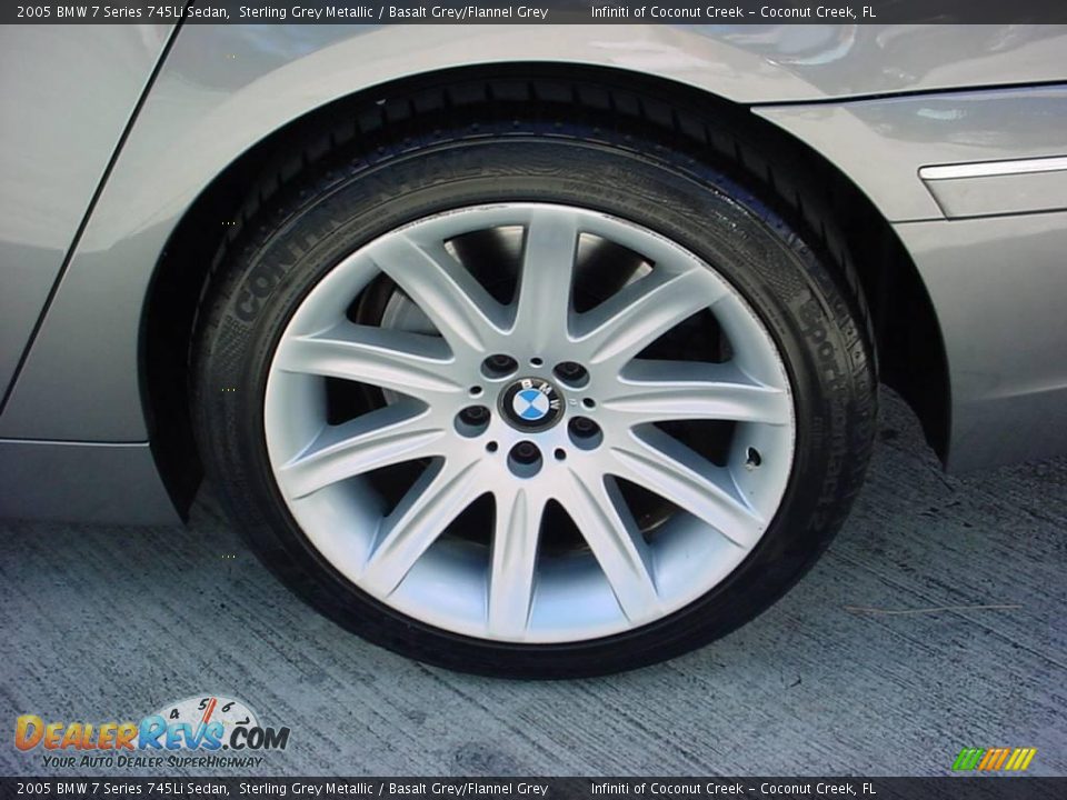 2005 BMW 7 Series 745Li Sedan Sterling Grey Metallic / Basalt Grey/Flannel Grey Photo #14