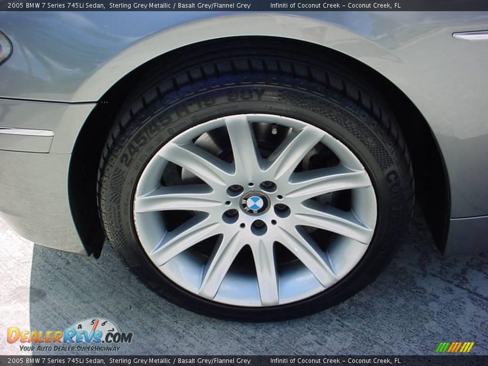 2005 BMW 7 Series 745Li Sedan Sterling Grey Metallic / Basalt Grey/Flannel Grey Photo #15