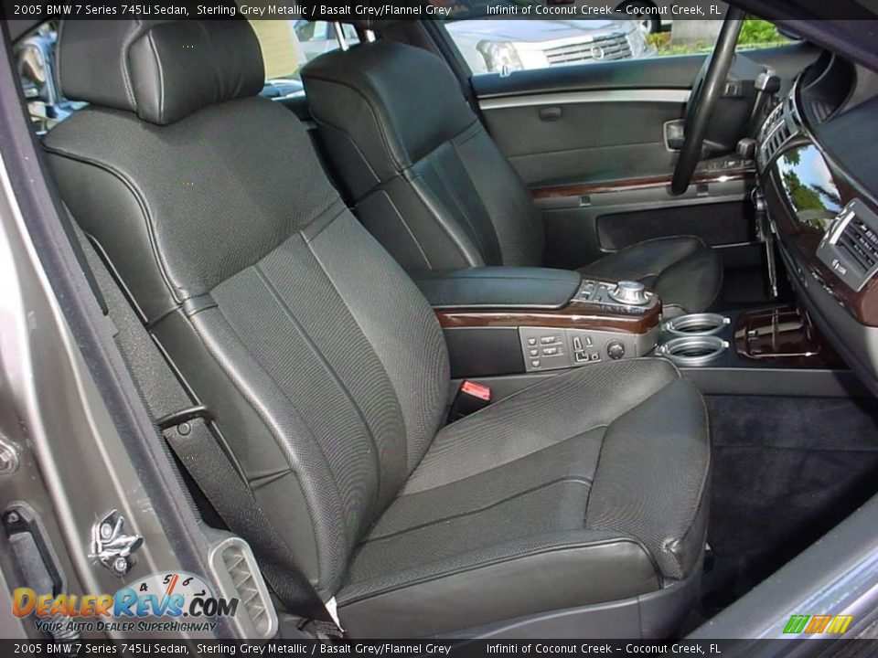 2005 BMW 7 Series 745Li Sedan Sterling Grey Metallic / Basalt Grey/Flannel Grey Photo #19