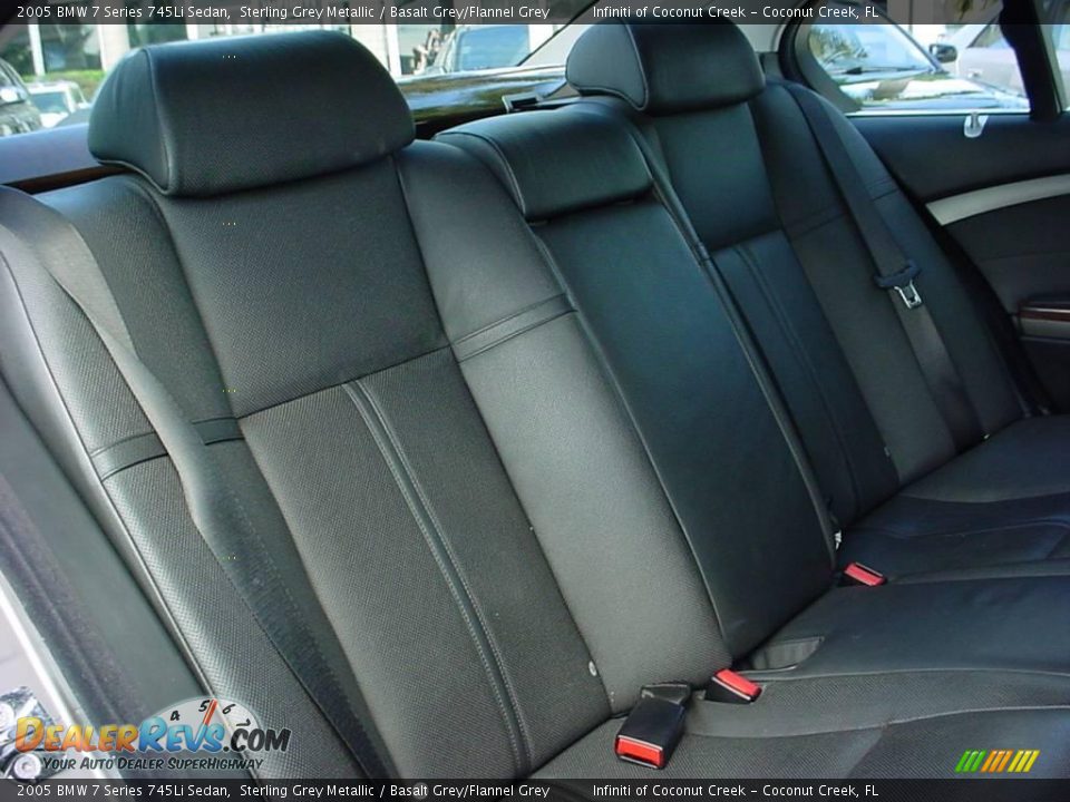 2005 BMW 7 Series 745Li Sedan Sterling Grey Metallic / Basalt Grey/Flannel Grey Photo #22