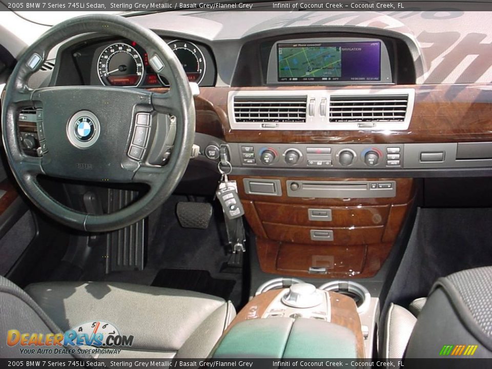 2005 BMW 7 Series 745Li Sedan Sterling Grey Metallic / Basalt Grey/Flannel Grey Photo #27
