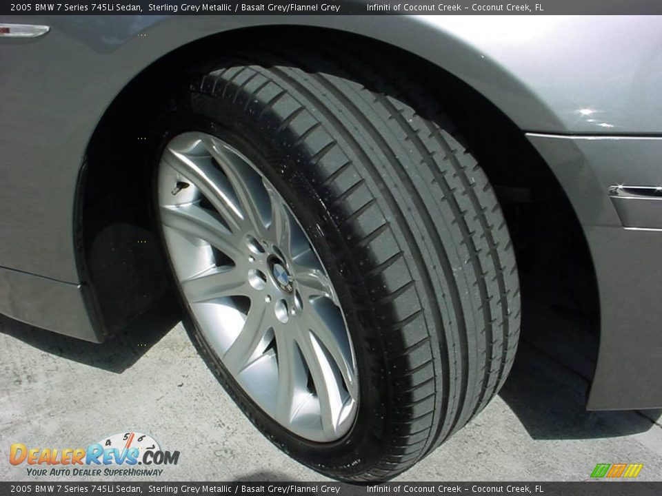 2005 BMW 7 Series 745Li Sedan Sterling Grey Metallic / Basalt Grey/Flannel Grey Photo #28