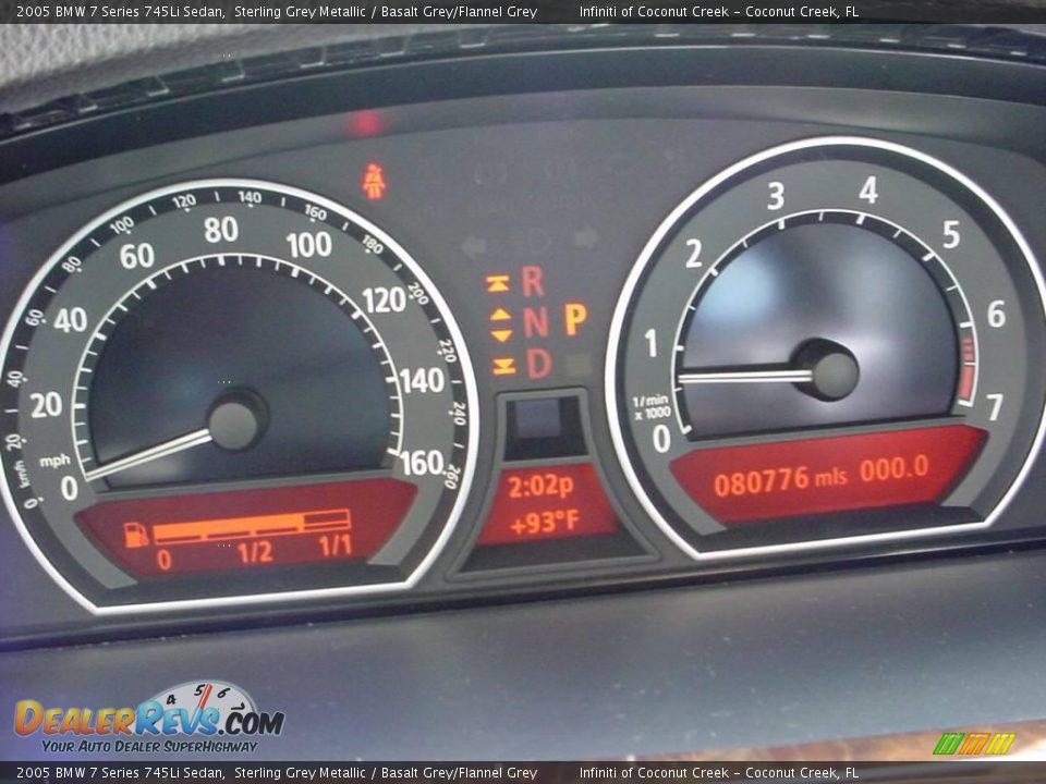 2005 BMW 7 Series 745Li Sedan Sterling Grey Metallic / Basalt Grey/Flannel Grey Photo #30
