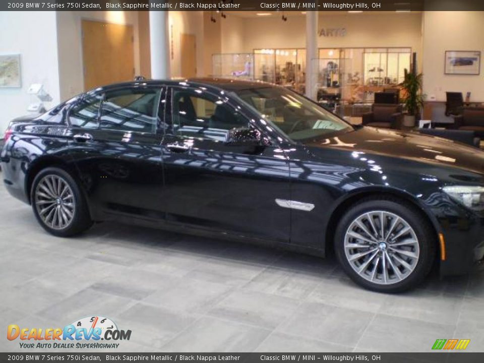 2009 BMW 7 Series 750i Sedan Black Sapphire Metallic / Black Nappa Leather Photo #2