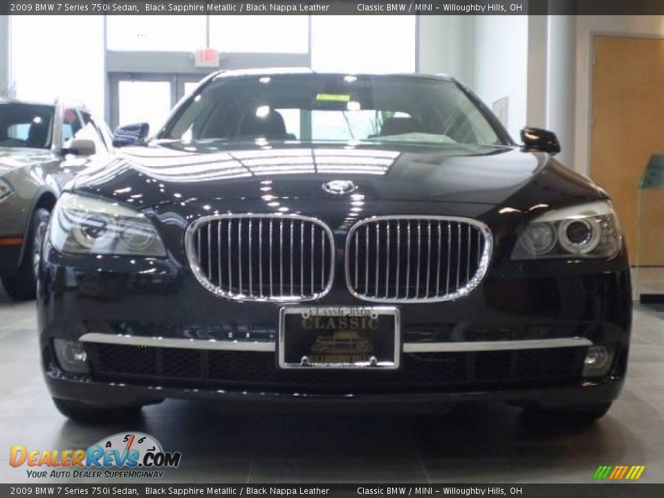 2009 BMW 7 Series 750i Sedan Black Sapphire Metallic / Black Nappa Leather Photo #3
