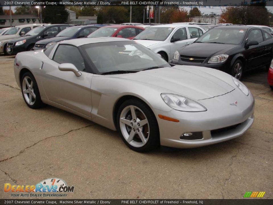2007 Chevrolet Corvette Coupe Machine Silver Metallic / Ebony Photo #2