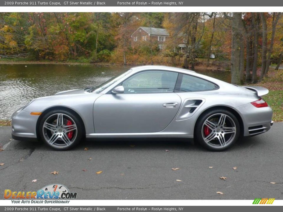 2009 Porsche 911 Turbo Coupe GT Silver Metallic / Black Photo #3