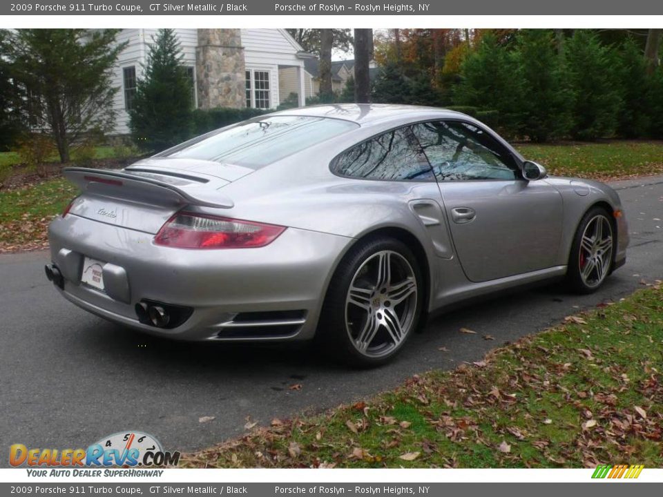 2009 Porsche 911 Turbo Coupe GT Silver Metallic / Black Photo #6