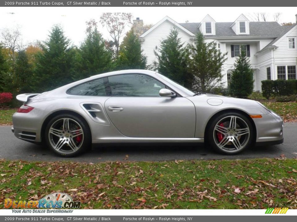 2009 Porsche 911 Turbo Coupe GT Silver Metallic / Black Photo #7