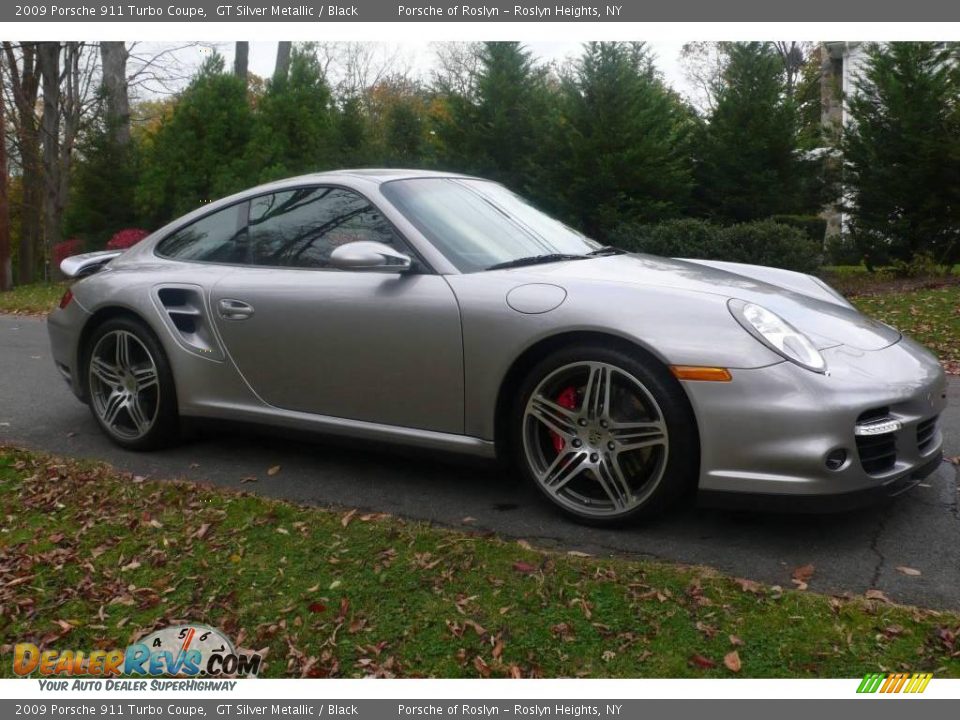 2009 Porsche 911 Turbo Coupe GT Silver Metallic / Black Photo #8