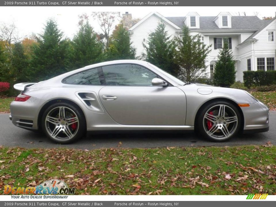 2009 Porsche 911 Turbo Coupe GT Silver Metallic / Black Photo #9