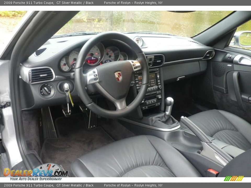 2009 Porsche 911 Turbo Coupe GT Silver Metallic / Black Photo #10