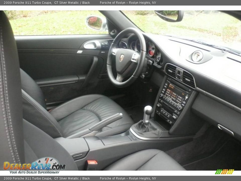 2009 Porsche 911 Turbo Coupe GT Silver Metallic / Black Photo #14