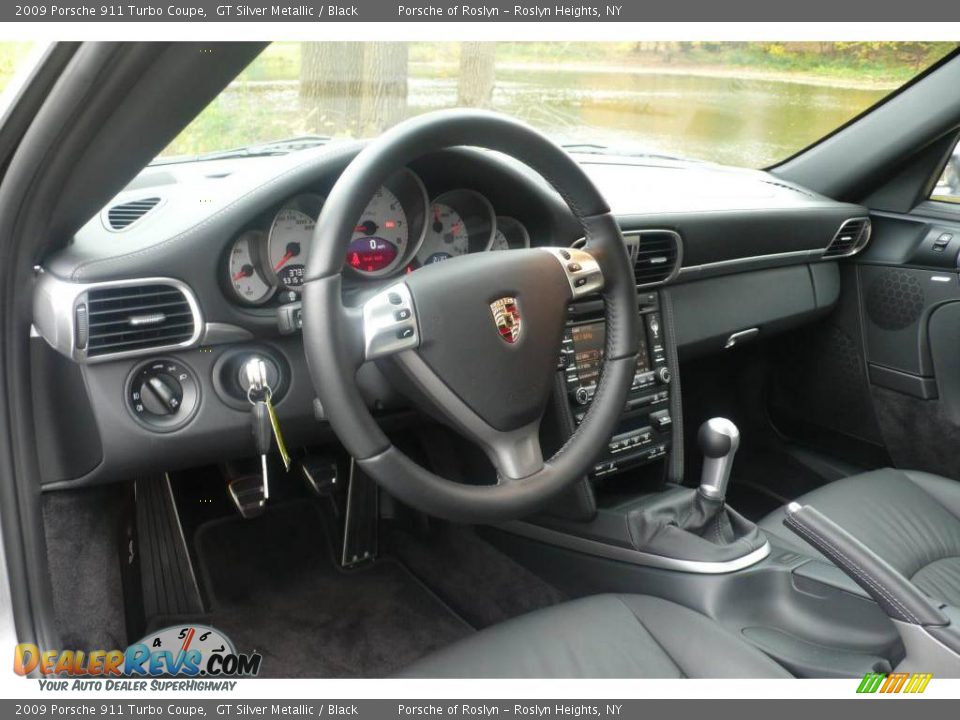 2009 Porsche 911 Turbo Coupe GT Silver Metallic / Black Photo #16