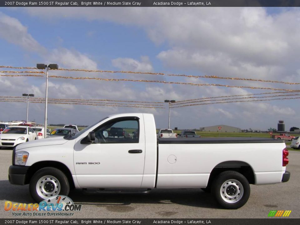 2007 Dodge Ram 1500 ST Regular Cab Bright White / Medium Slate Gray Photo #6